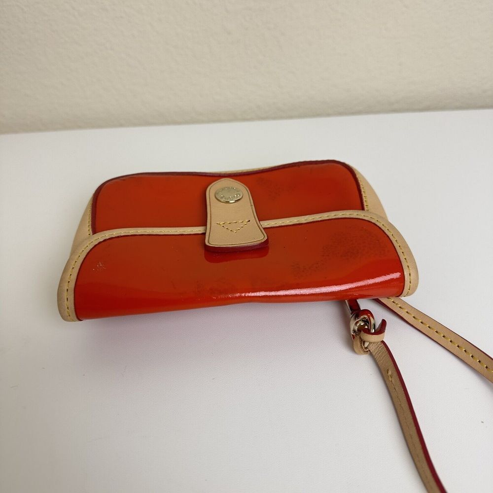 Dooney & Bourke Red and Tan Leather Crossbody Bag - Picture 4 of 9